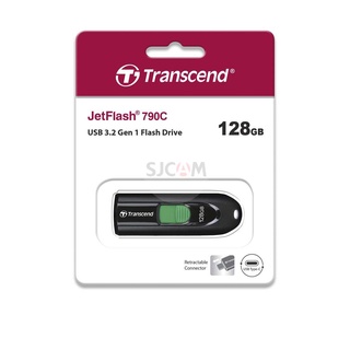 Transcend USB 3.2 Gen 1 flash drive 128GB : USB Type-C รับประกัน 5 ปี -มีใบกำกับภาษี-TS128GJF790C