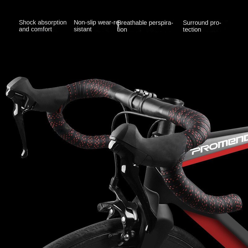 Promend Road Bike Bar Tape 082 Two-Color Non-Slip Bicycle Strap Breathable สบายและการดูดซึม Shock Fi
