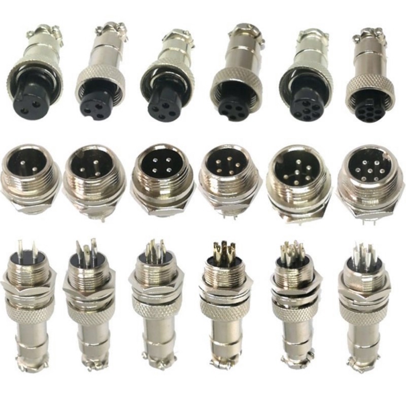 ปลั๊กคอนเนคเตอร์เหล็ก GX16 ขนาด 16MM รุ่น 2P 3P 4P 5P 6P 7P 8P 9P 10P ผู้+เมีย