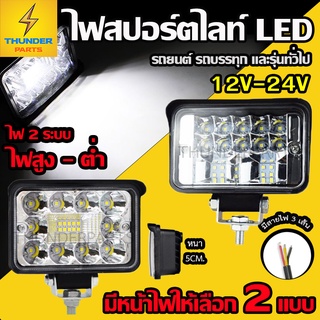 1ชิ้น ไฟสปอร์ตไลท์รถยนต์ LED 12V-24V *ไฟสปอร์ตไลท์ 2in1 ไฟสูง-ไฟต่ำ ไฟออฟโรด ไฟตัดหมอก (Thehat)