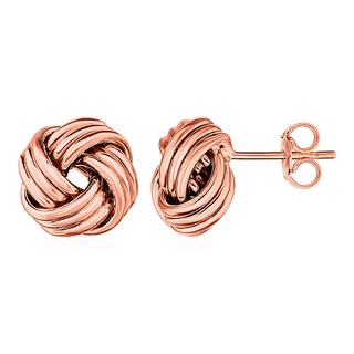 ต่างหูทองคำแท้14k ทรง Love Knot สีโรสโกล Love Knot Post Earrings in 14k Rose Gold พรีออเดอร์ pre-order ทัก chat ก่อนสั่ง