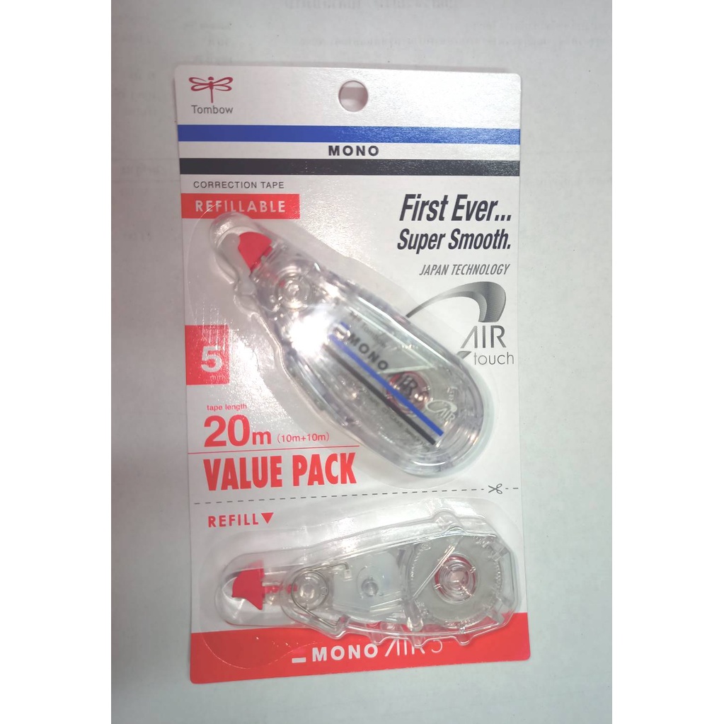 (KTS)เทปลบคำผิด Tombo Correction Tape AIR 5 ขนาด 5mm x 20m. สีแดง