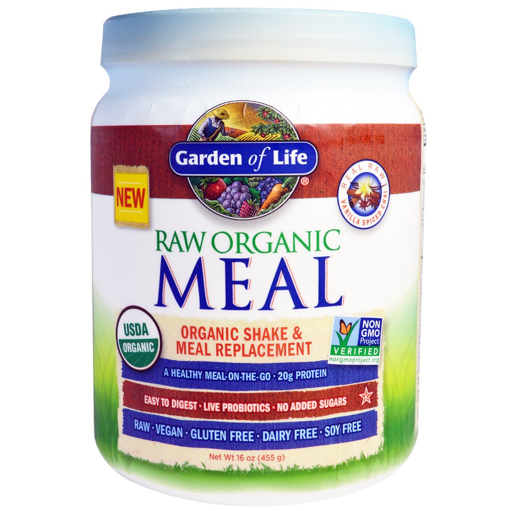 Garden of Life, RAW Organic Meal, Shake &amp; Meal Replacement, Vanilla Spiced Chai, 16 oz (455 g)