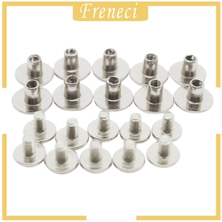 ( Freneci ) หมุดเข็มขัดหนังสีเงิน 5 มม . 10 ชุด