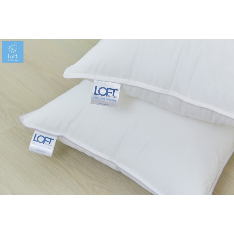 หมอนขนเป็ดเทียม หมอนโรงแรม ผ้าหุ้มป้องกันไรฝุ่น - รูปที่ 3