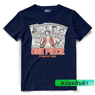 เสื้อยืดวันพีช One piece  LUFFY (สีกรม - สีดำ)