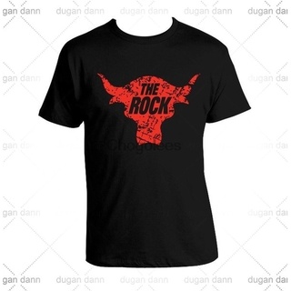 T-shirt  เสื้อยืด ผ้าฝ้าย 100% พิมพ์ลาย The Rock Dwayne JohnsonmenS สําหรับผู้ชายS-5XL