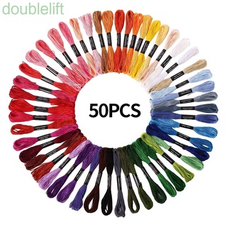 ด้ายผ้าฝ้าย 8 เมตร 50 สี สําหรับเย็บปักถักร้อย ปักครอสติส 50 ชิ้น