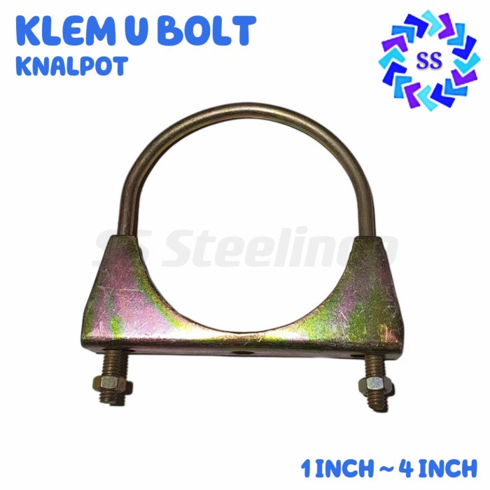 เหล็ก CLAMPS PIPE U BOLT EXHAUST - สีเหลือง