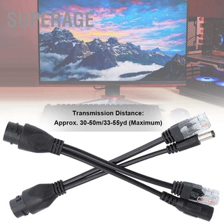 Superage POE Adapter Cable Non‑Standard Waterproof Injector Splitter DC12V