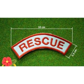 อาร์ม กู้ภัย RESCUE แบบเย็บติด ติดตีนตุ๊กแก [ขายราคาส่งทุกชิ้้น]