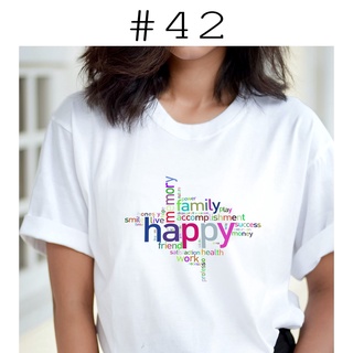 เสื้อยืดพิมพ์ลายแฮปปี้(Happy)