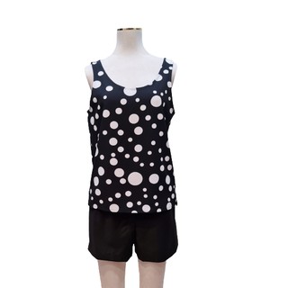 Polka Dot Sleeveless Blouse