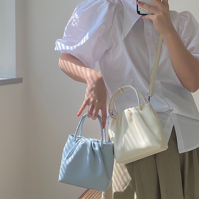 กระเป๋าสะพายข้างใบเล็ก งานเกาหลี 2025 หนังนิ่ม 3 สี F082