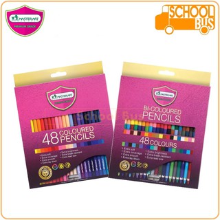 สีไม้ Master Art 48 สี รุ่นใหม่ ดินสอสี มาสเตอร์อาร์ต 1 และ 2 หัว Bi / Coloured Pencils Mas