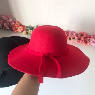 หมวกปีกกว้างขนวูล floppy wool hat