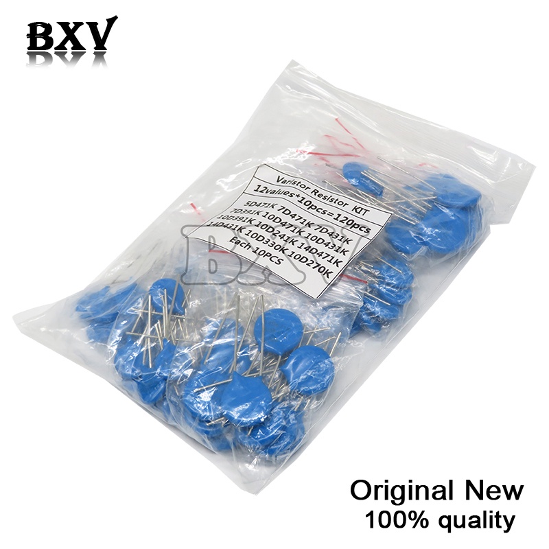 100 ชิ้น = 12 ค่า*10 ชิ้น Vartor Resistor ชุดสารพัน 5D471K 7D471K 7D431K 7D391K 10D471K 10D431K 10D3