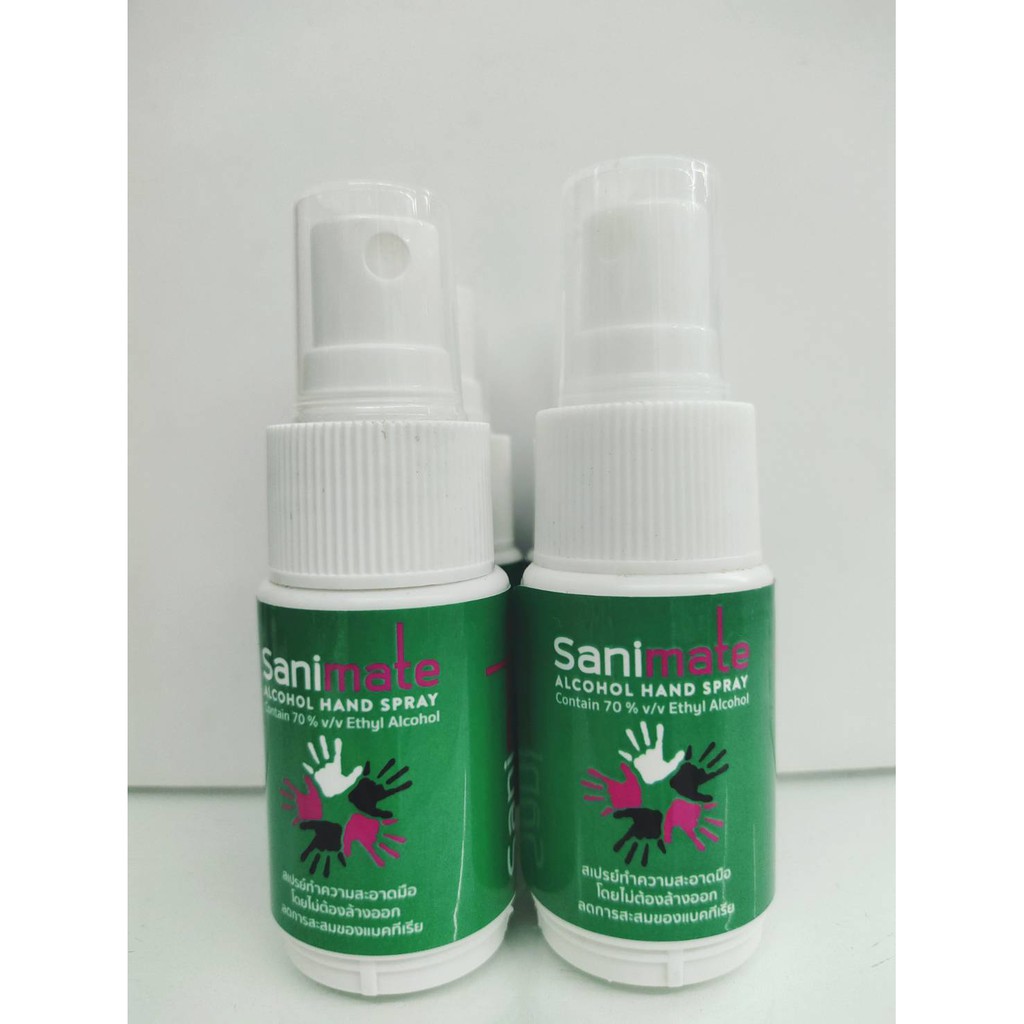 Sanimate spray สเปรย์ทำความสะอาดมือ 30 ml ไม่ต้องล้างออก