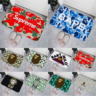 พรมเช็ดเท้า พิมพ์ลาย Bape กันลื่น สําหรับตกแต่งห้องนอนเด็ก ห้องนั่งเล่น