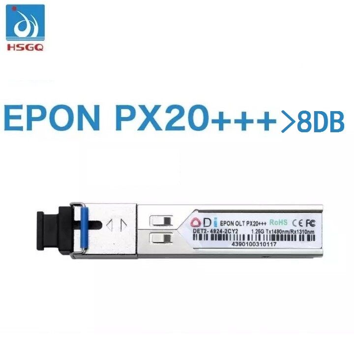 Epon โมดูลออปติคอลไฟเบอร์ออปติคอล 8DB OLT PX20 20 กม. เข้ากันได้กับ HIOSO HSGQ