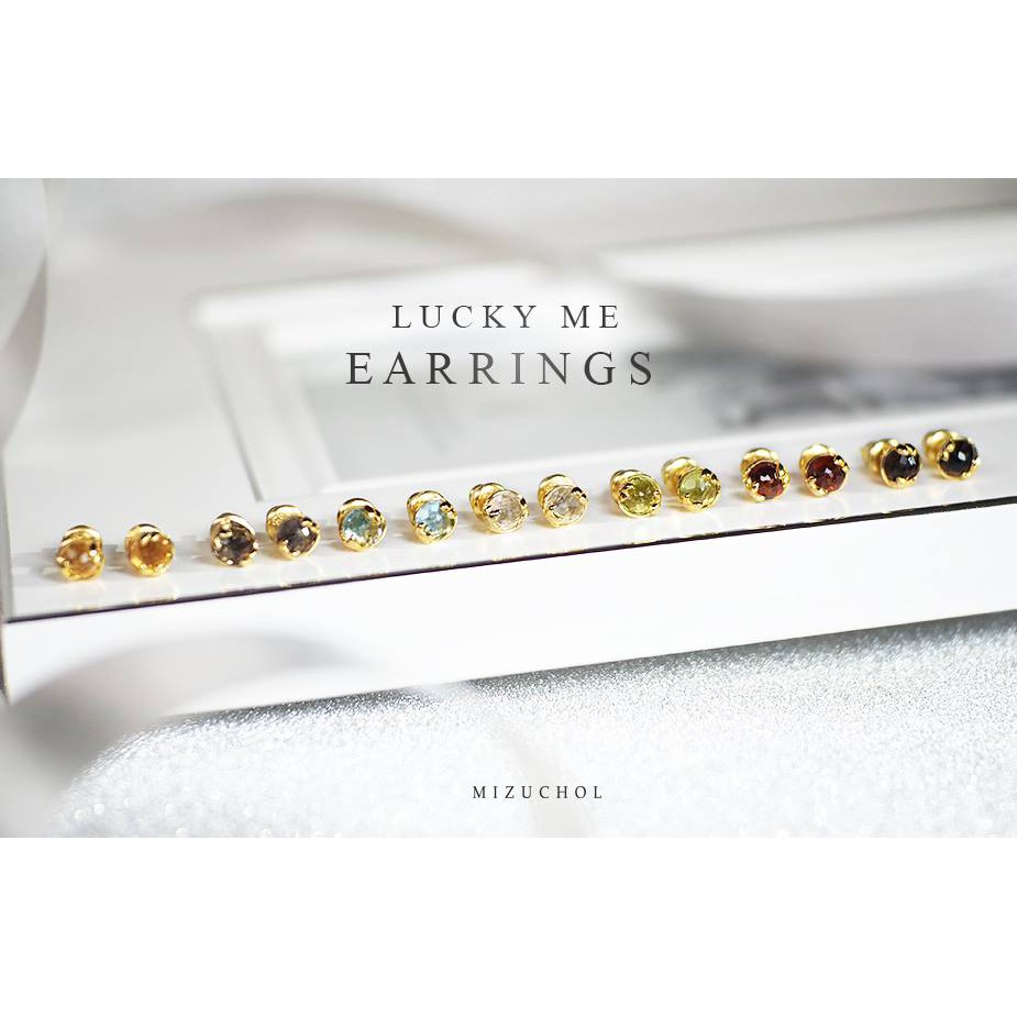 MIZUCHOL ต่างหูพลอยเสริมดวงวันพุธ Lucky me Earrings (Weds) - Blue Topaz - รูปที่ 5