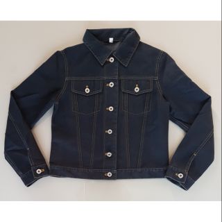 เสื้อแจ๊คเก็ตนำเข้า สภาพดีสีเข้ม Size S(I831)