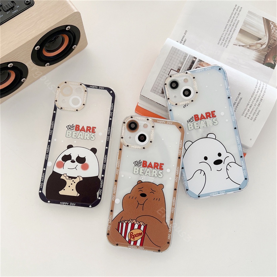 เคสโทรศัพท์มือถือ ลายการ์ตูน We Bare Bears สําหรับ iPhone 13 12 11 Pro ...
