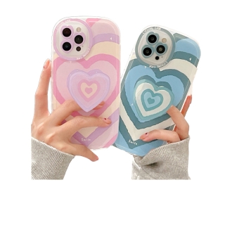 เคสซิลิโคนนิ่ม ลายการ์ตูนหัวใจ สําหรับ IPhone 12 13 11 Pro Max X Xs Max Xr Axzj