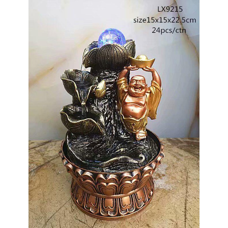 น้ําน้ําพุ MINI LAUGHING BUDDHA LX9215 อนาคต FENG SHUI DECOR