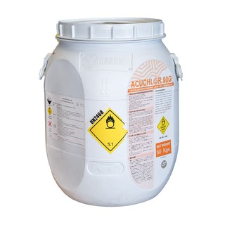 คลอรีนเม็ดเกล็ด และ คลอรีนผง ญี่ปุ่น TCCA ACUCHLOR 90% powder and granular 50 kg for swimming pools