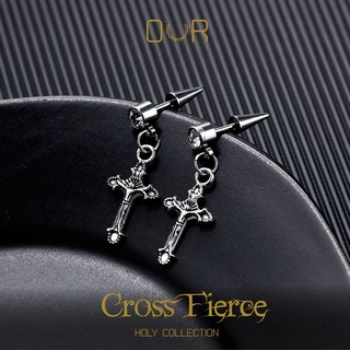 Our XX Cross Fierce ต่างหูเจาะ วัสดุไทเทเนียมเกรดเครื่องมือแพทย์