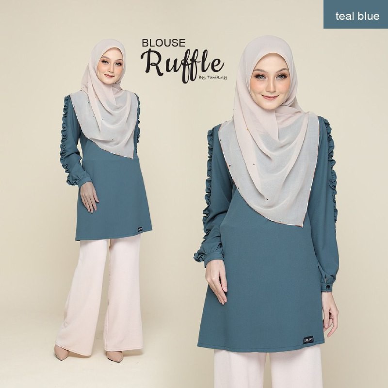 Blouse Ruffle BLOUSE MUSLIMAH with Ruffle Detail by Tunik