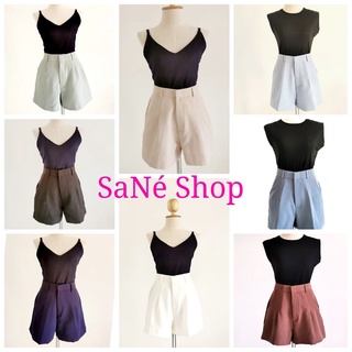 ⚡️⚡️⚡️กางเกงขาสั้นผู้หญิง (ยาว15 นื้ว ปลายขาตรง) ผ้าเปเป้อย่…