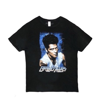 เสื้อยืดพิมพ์ลายเสื้อยืดเสื้อยืดนักร้อง Bruno Mars ของแท้100%S-4XL