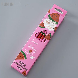 Fun In ยางลบดินสอ ทรงกลม ลายผลไม้ จับสบาย 12 ชิ้น