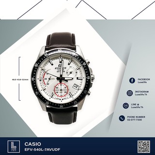 นาฬิกาข้อมือ Casio รุ่น EFV-540L-7AVUDF Edifice Chronograph Quartz นาฬิกาข้อมือผู้ชาย สายหนังแท้