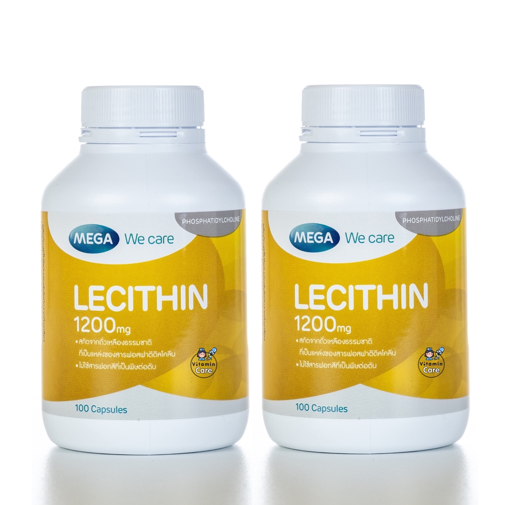 Mega Lecithin เลซิติน 100 แคปซูลx 2กระปุก healthyfamilyboy ThaiPick