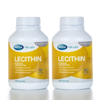 Exp.3/25 (100 แคปซูล x 2 กระปุก) Mega We Care Lecithin 1200mg เลซิติน