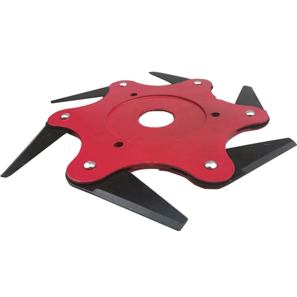 6 Steel Outdoor Trimmer Head Blades Razors Lawn Mower Grass Weed Cutter ...