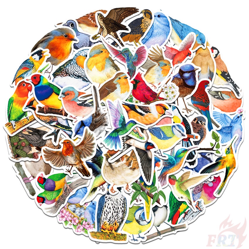 50 ชิ้น / ชุด ❉ สติกเกอร์ รูปนก สีสันสดใส รุ่น 01 ❉ สติกเกอร์ Doodle แฟชั่น สําหรับตกแต่งกระเป๋าเดินทาง แล็ปท็อป สเก็ตบอร์ด DIY
