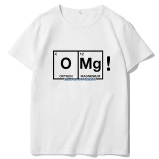 เสื้อยืดผ้าฝ้ายพิมพ์ลายขายดี เสื้อยืดแขนสั้น ขนาดใหญ่ พิมพ์ลาย Omg Chemistry Periodic สําหรับผู้ชาย