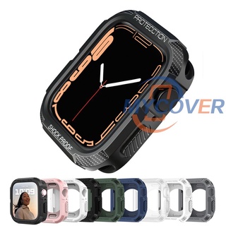 เคสนาฬิกาข้อมือซิลิโคน กันกระแทก สําหรับ Smart Watch Series 7 6 SE 5 4 3 2 1 ขนาด 45 มม. 41 มม. 44 มม. 42 มม. 40 มม. 38 มม.