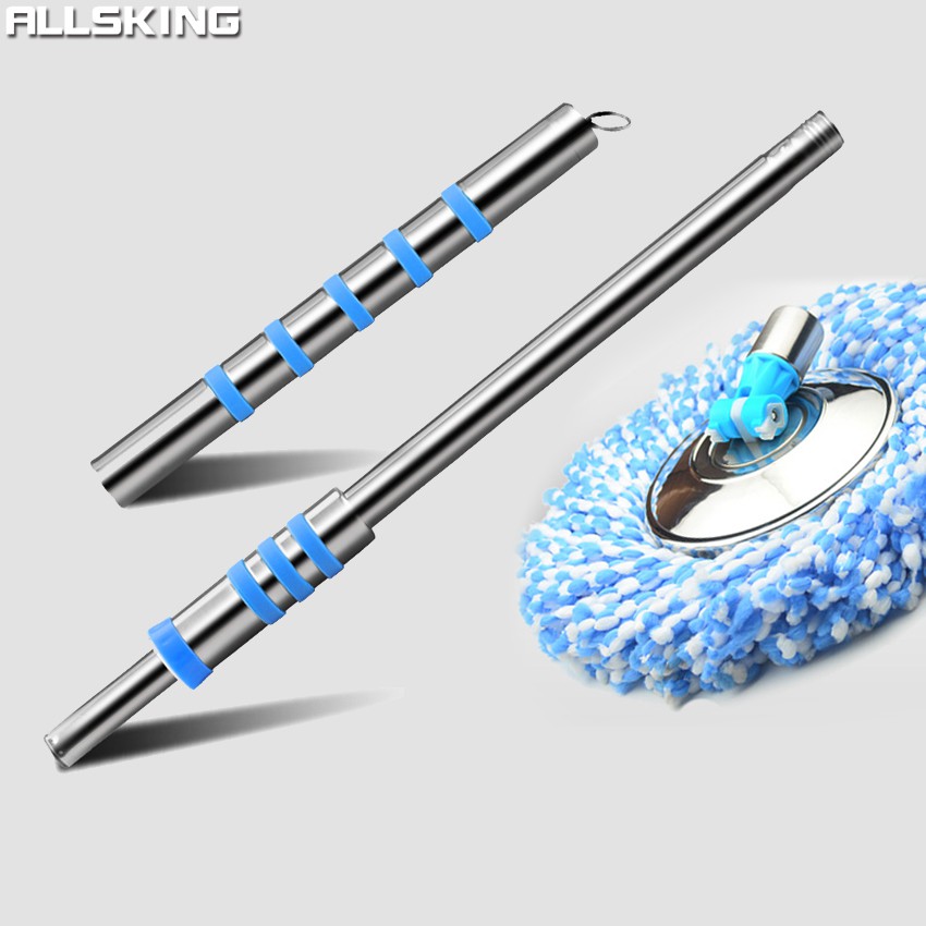 Allsking ม็อบถูพื้น ไม้ถูพื้นรีดน้ำ Flat Mop ถังรีดน้ำ2ระบบ ไม้ถูพื้นพร้อมถังรีดน้ำ ผ้าม็อบไมโครไฟเบอร์
