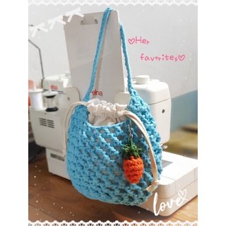 droplet net bag/ t shirt yarn bag