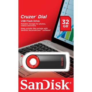 16GB "SanDisk" CRUZER DIAL(SDCZ57) Black สินค้ารับประกัน 5 ปี