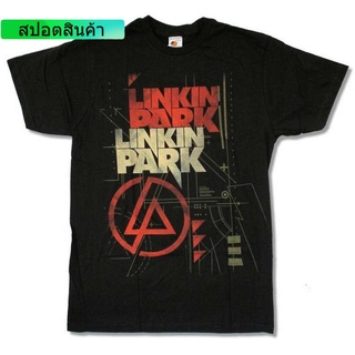 เสื้อยืดแฟชั่น HH LINKIN PARK DOUBLE LOGO LP BLACK T SHIRT NEW OFFICIAL MERCH SOFT คอกลม