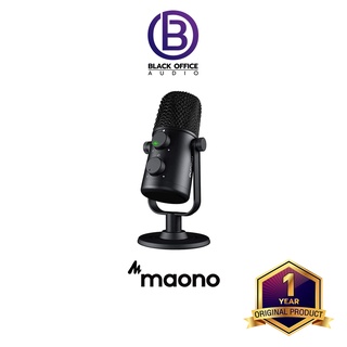 Maono AU-902 USB Condenser Microphone / ไมค์บันทึกเสียง / ไมค์แคสเกม / ไมค์ตั้งโต๊ะ (BlackOfficeAudio)