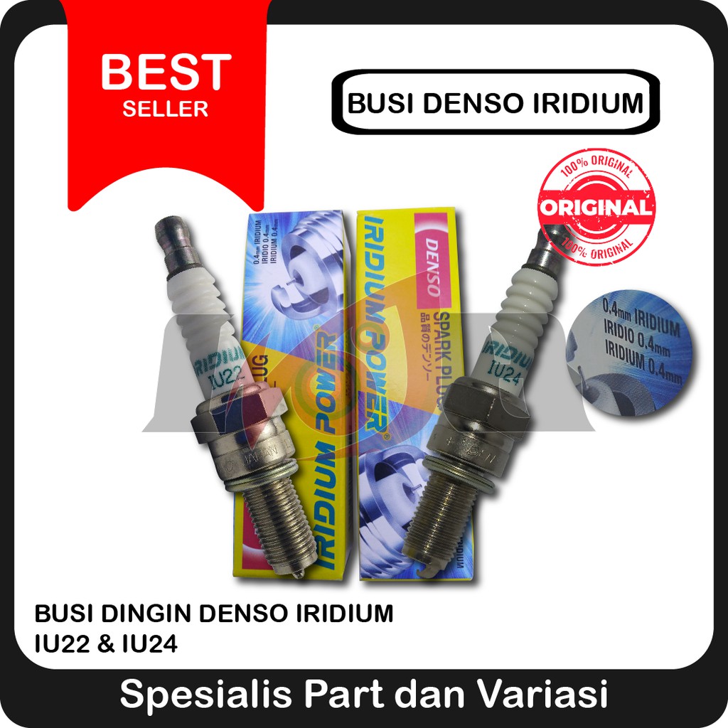 Denso Iridium Cold Spark Plug IU22 IU24 IU27 Vario Vixion Beat Xeon Nmax