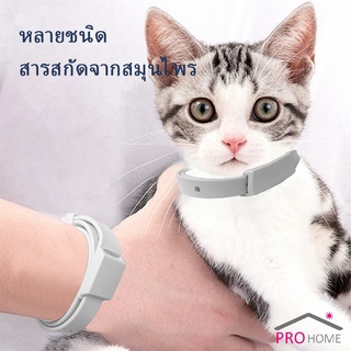 ปลอกคอกันเห็บ หมัด  ปลอกคอแมว ปลอกคอหมา **ในซองพลาสติก**   Pet insect repellent collar