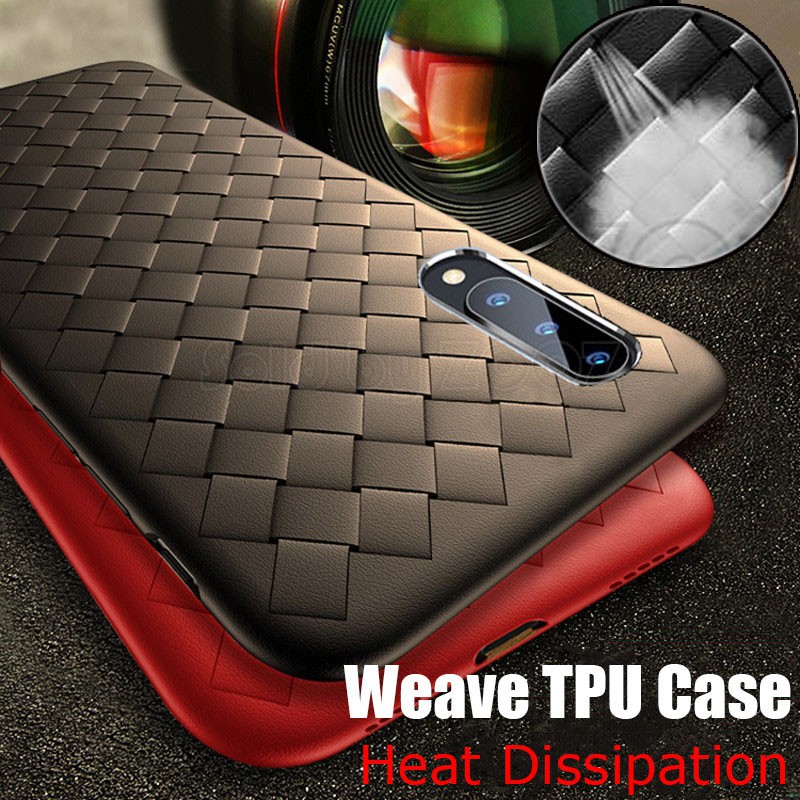 Xiaomi Mi 9 Mi 9 SE Mi Play Mi 8 Mi 8 SE Mi 8 Lite POCO F1 Weave TPU Case Weave Grid Silicon Cover C